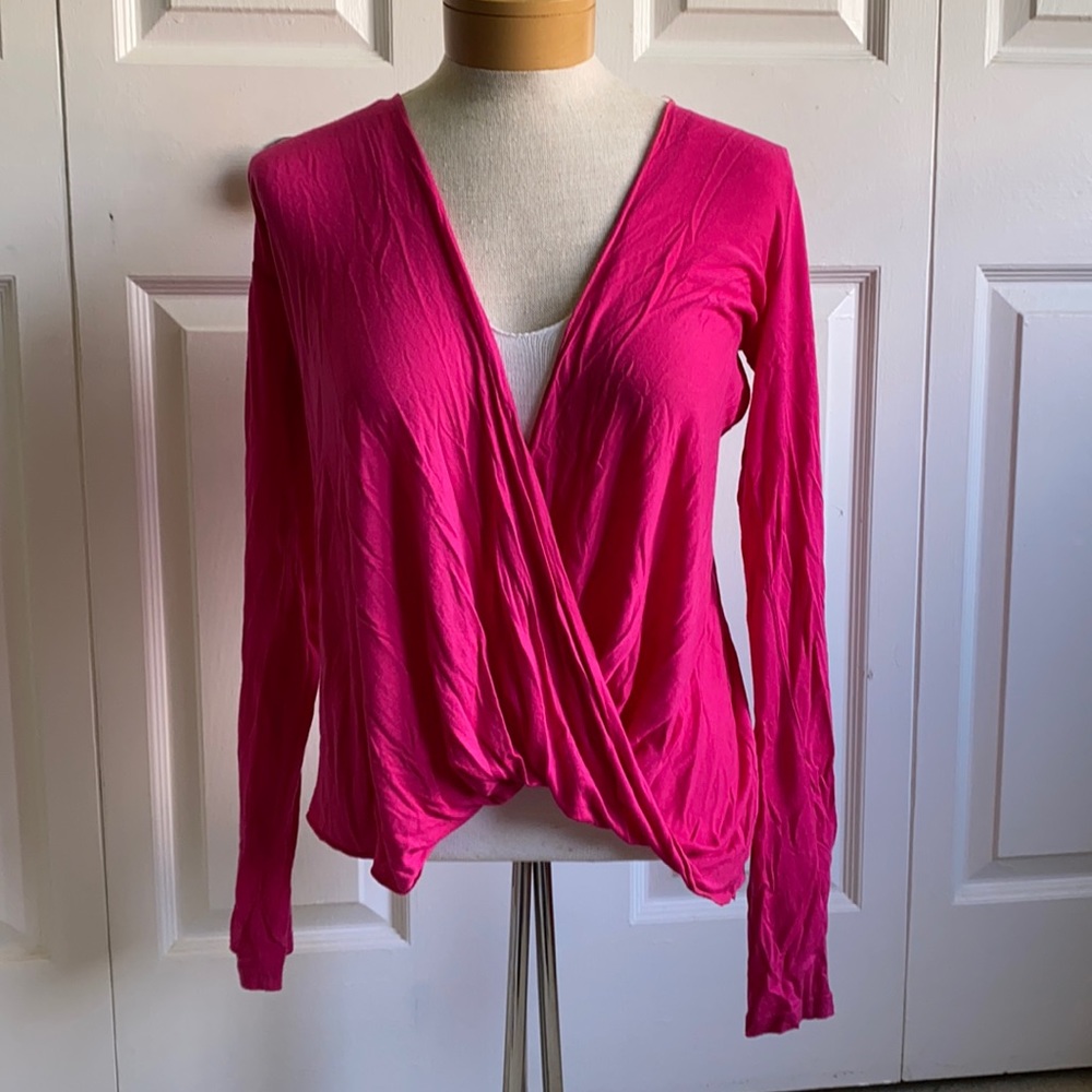 Drape front shirt